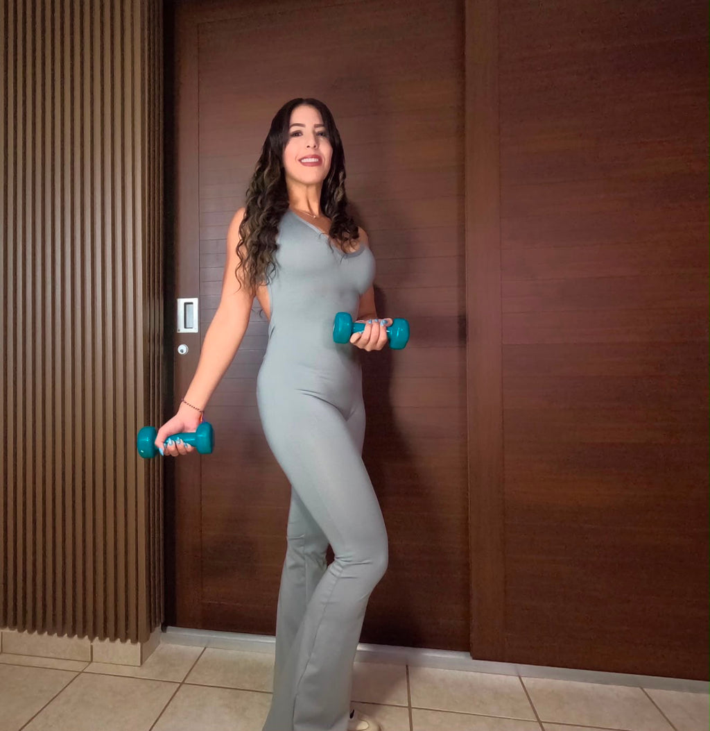 Karlie Sculpt Gray Jumpsuit (Corre pequeño)